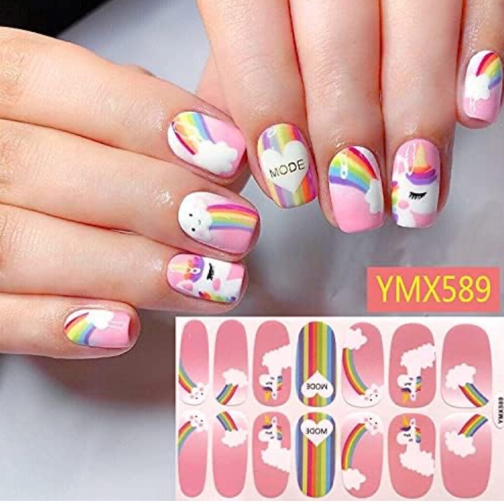 Rainbow Unicorn Nail Art Stickers